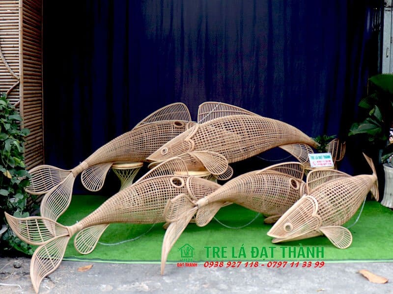 Đèn Mây Tre Hình Cá - DMT050